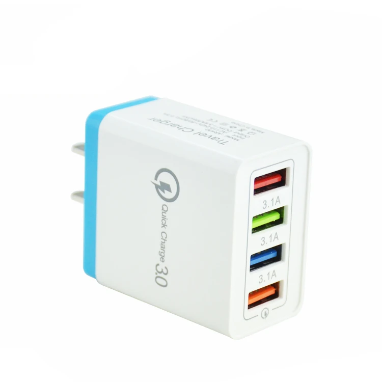 Прямая поставка с завода 3A QC3.0 4usb-порта быстрое зарядное устройство ЕС США настенное адаптер для