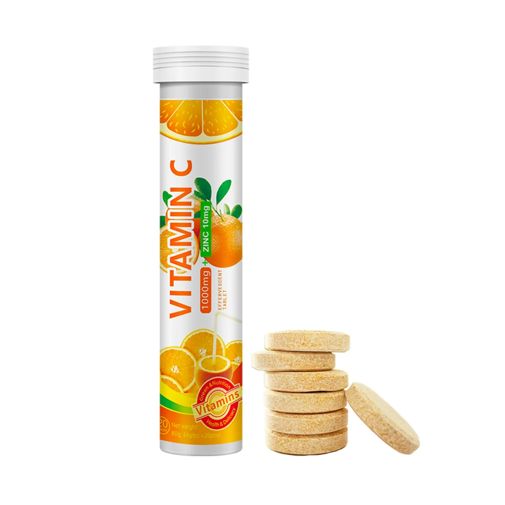 New product vitamin pill Gmp certificate effervescent vitamin C tablet 1000 mg plus zinc