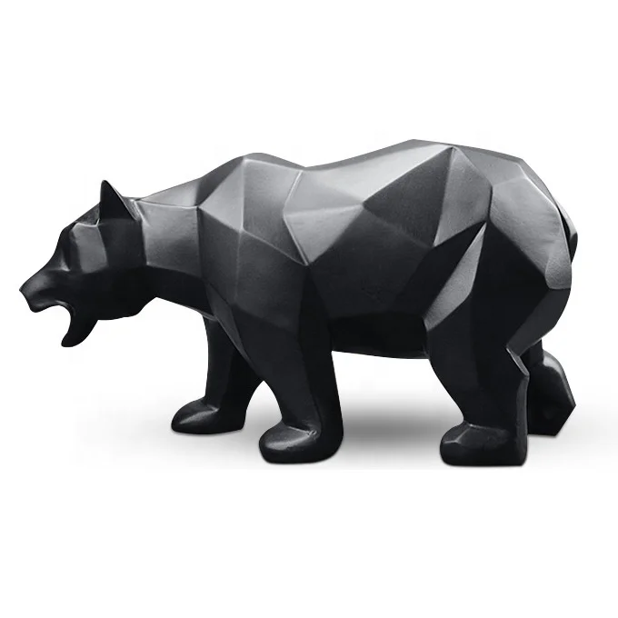 Wholesale Cheaper Modern Sculpture Top Sale Geometry Bear With Resin For Home Indoor Art Decor