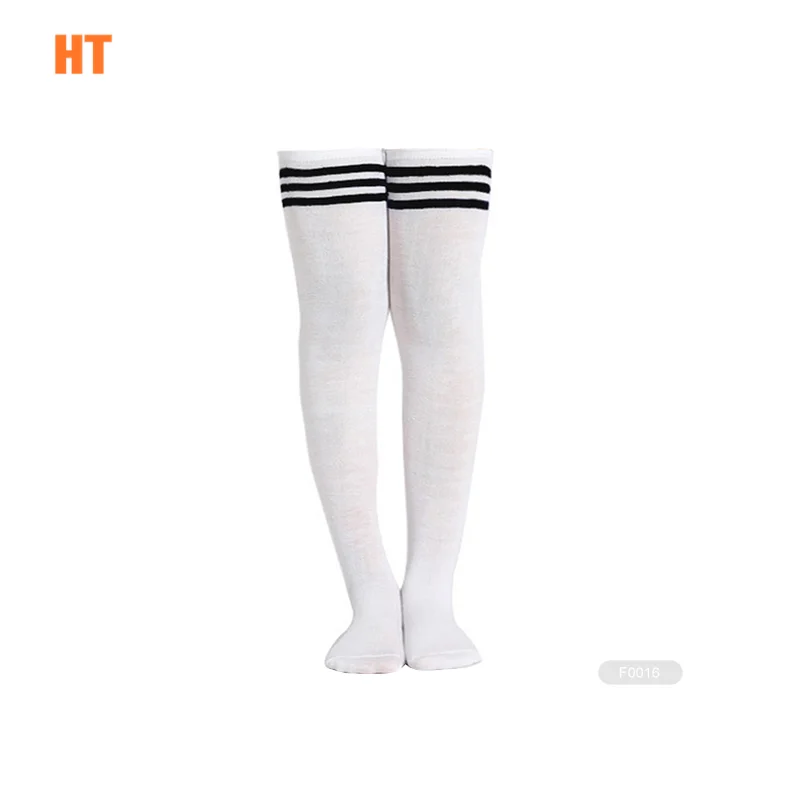 HT-I-F0153 sexy thigh high black and white plus size over the knee socks for girls