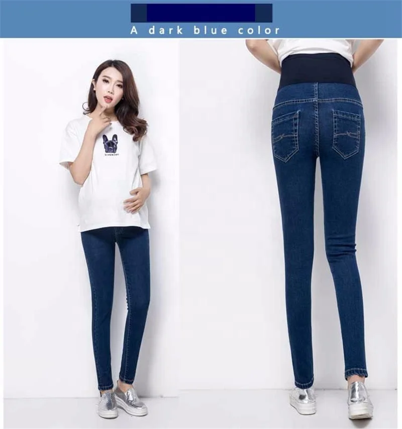 100% хлопковые джинсы для беременных; Сезон весна-осень; Беременности живот эластичные тонкие джинсовые штаны для беременных женщин, платья больших размеров для L-5XL