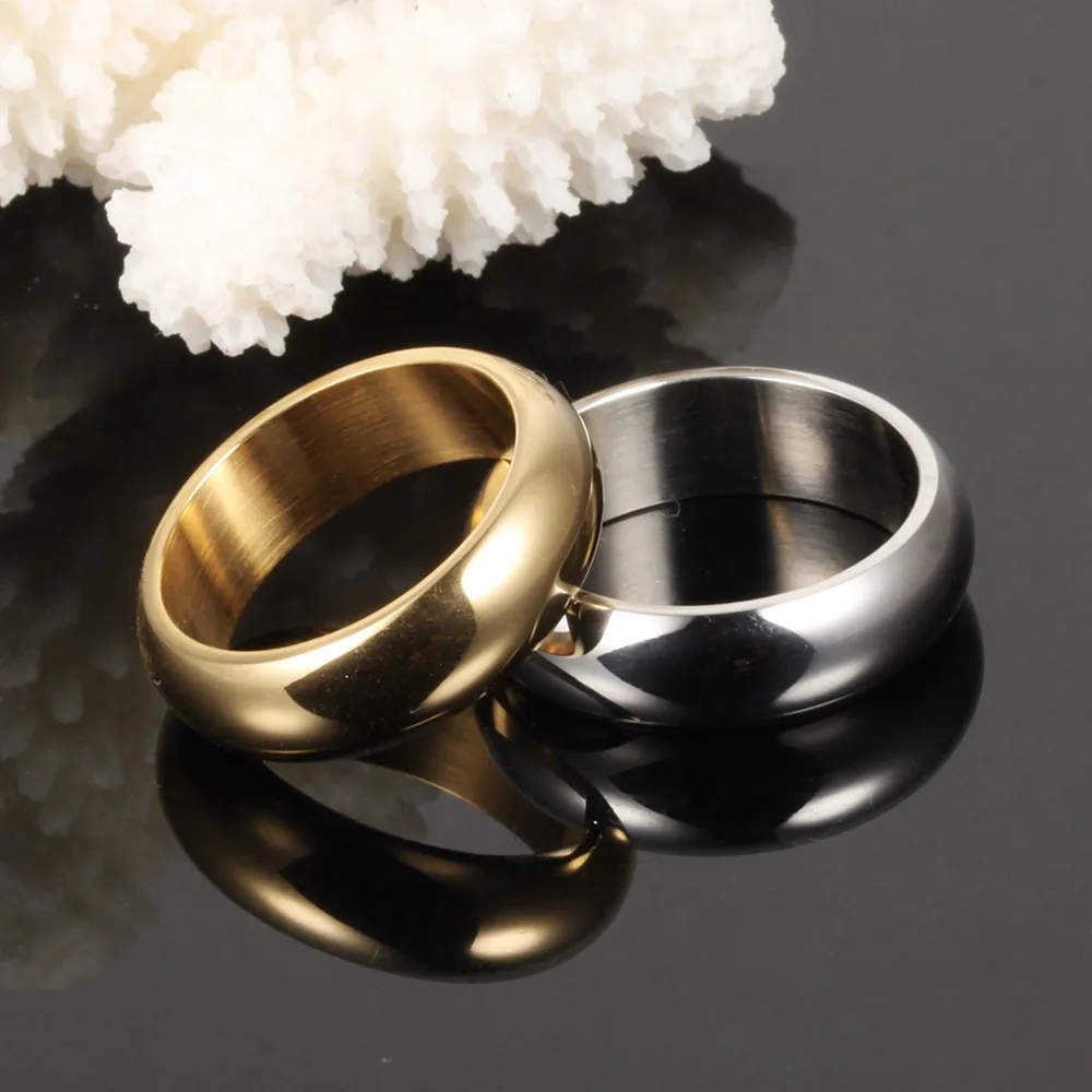 Attractive Best Sale Charm Various Gold Simple Titanium Mens Finger Ring