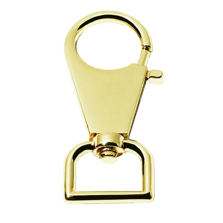 Die Casting Handbags Accessory Metal d Buckle Snap Hooks Gold Plated Backpack Hardware Metal Adjuster Swivel Clasp Wholesale