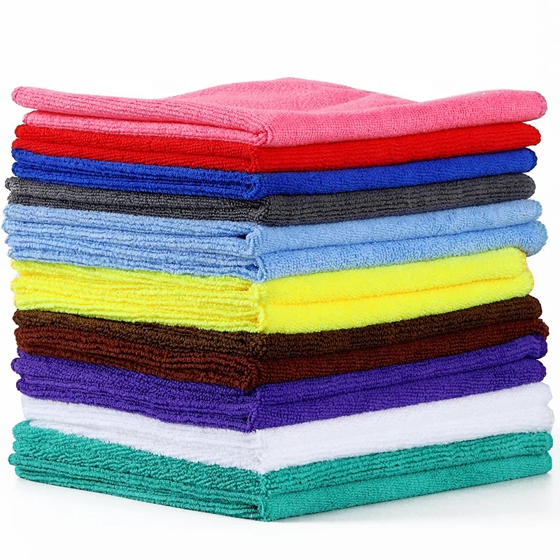 Customizable Color Microfiber Warp Knitting Terry Cloth 40*40cm 300gsm Wholesale Cleaning Towel for Car Cleaning