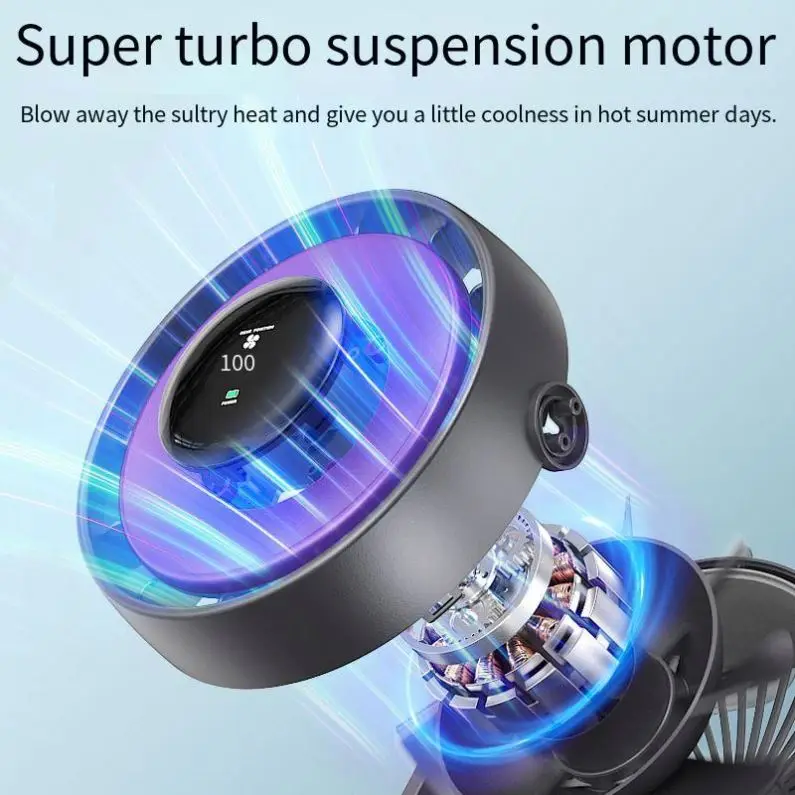 Desktop air circulator high-speed turbine convection Table With Battery  Portable Office Rechargeable Mini  Usb-Powered Desk Fan