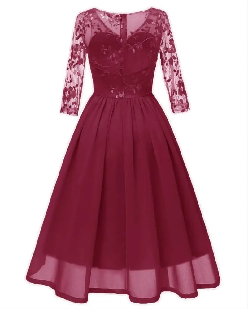 2019 Clothing Manufacturers Half Sleeve V-Neck Applique A-Line Prom Dress Wedding Robe