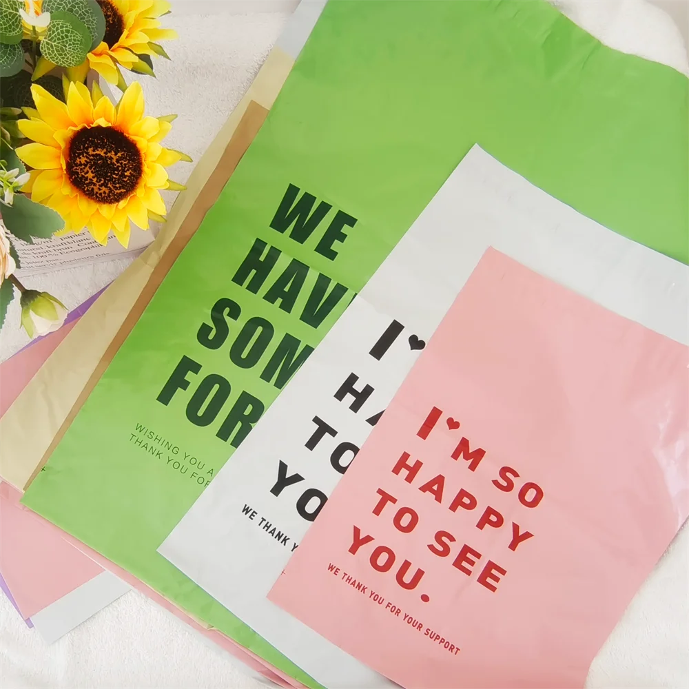 In Stock 25*35cm  green pink  White Polymailer Mailing Bags Pink Poly Mailer Custom Logo Mail Courier Envelope Bag Plastic
