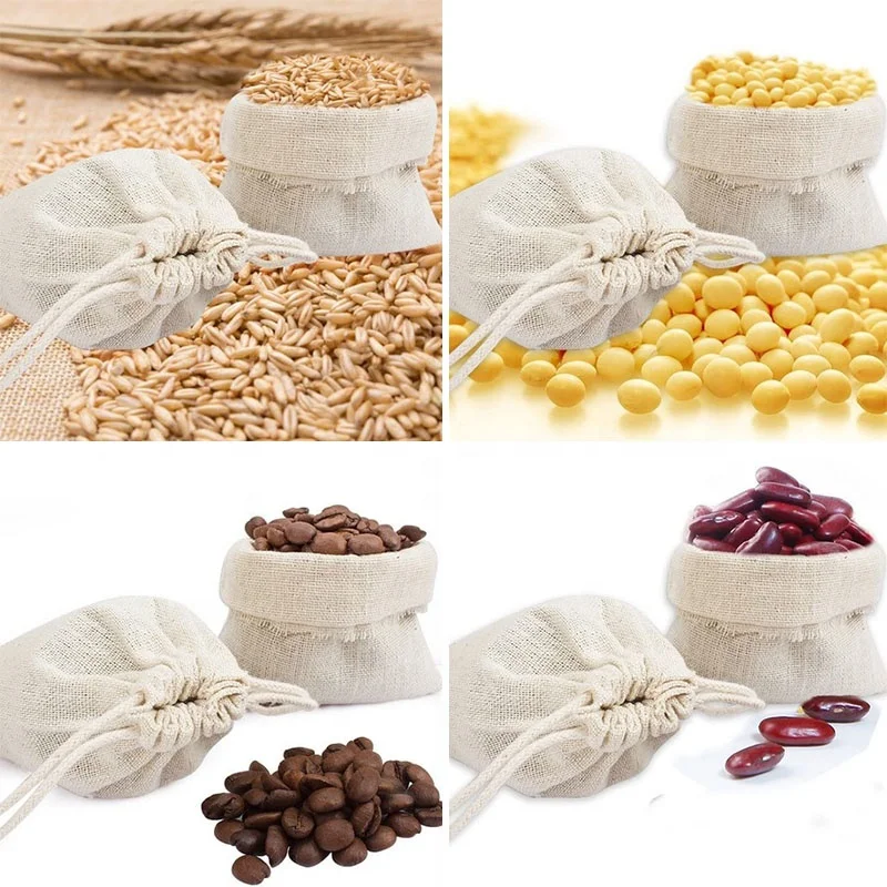 Экологичный джутовый мешочек высокой плотности, льняной пеньковый мешок Hessian, мешок для кофе, какао, упаковка, ювелирные изделия, подарочные пакеты