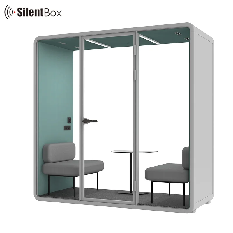 Modern soundproof cabin 1-2 person office pods indoor privacy booth easy to install