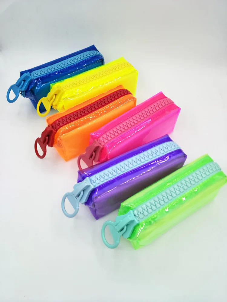 Transparent Plastic pencil Box School Lovely Pencil Case Pen Holder Bag Pouch Storage Case