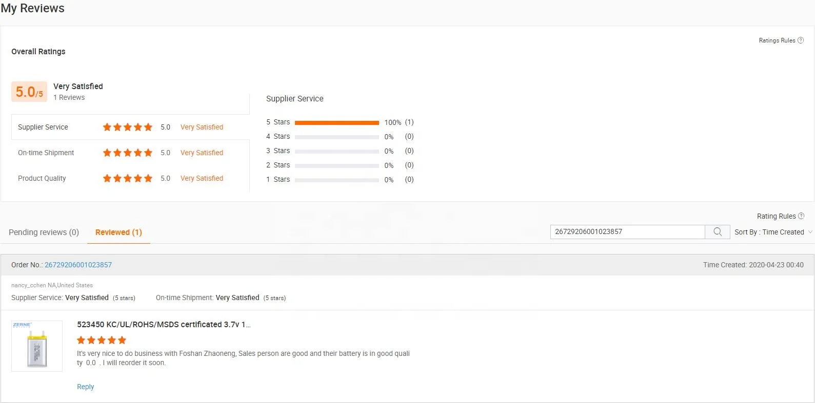 Ultra Thin 3.7V 500mah Lithium Polymer Battery Ion For Digital Speaker
