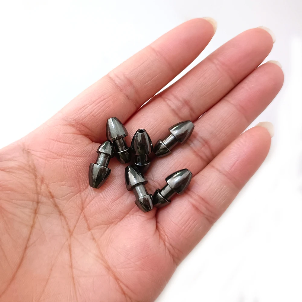 3.3g/PC Copper Weighted Head for Mylar Flash Teaser Tube Fly Brass Sinker Fluke Rig Making Tackle Sea Fishing Accessories