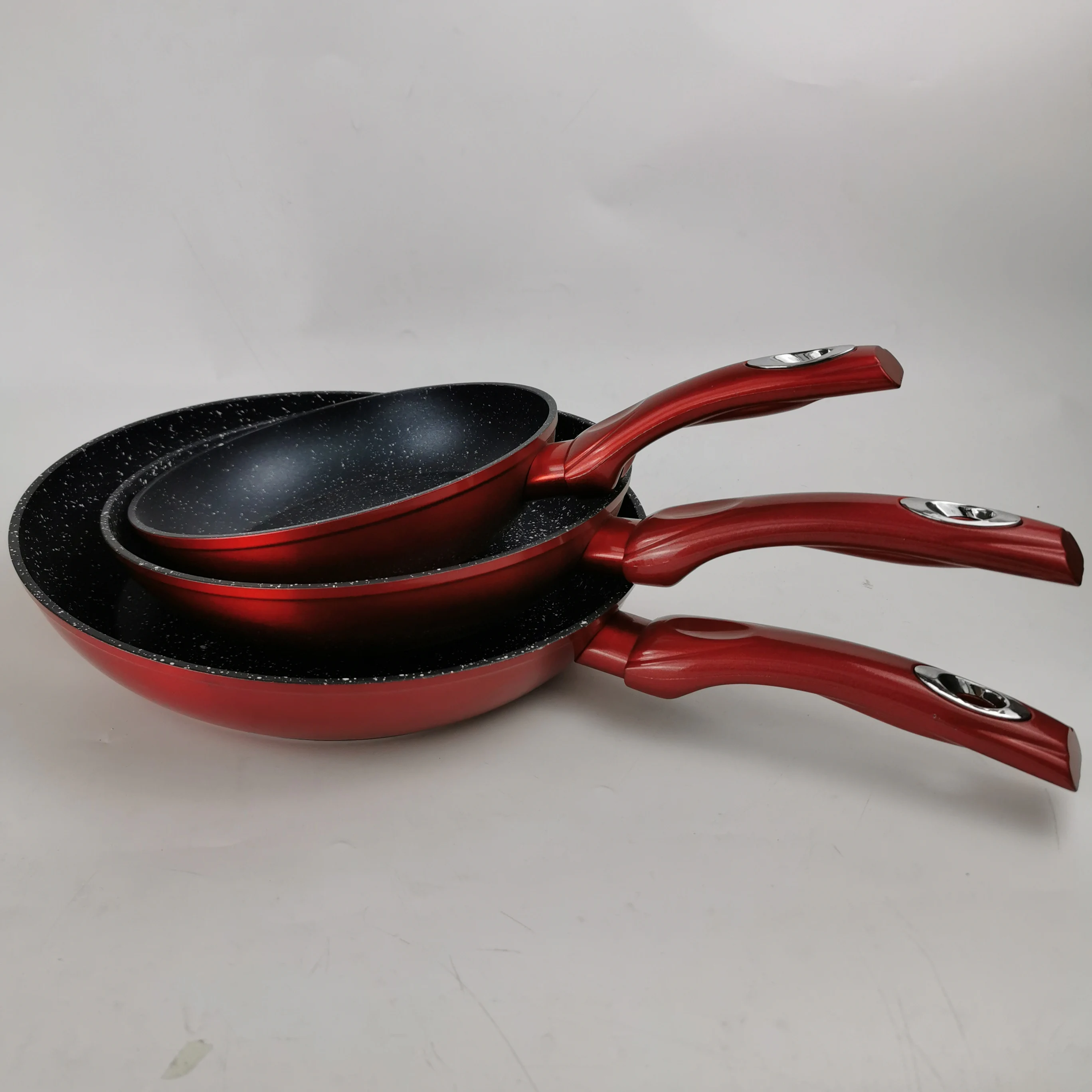 Non-stick induction cooker frying pan stainless steel with long handle coating wok gas stove pancake pan household