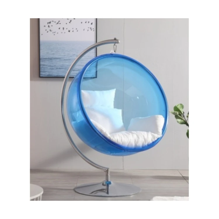
Leisure hanging transparent acrylic swing bubble ball chair with stand furniture for home or hotel 