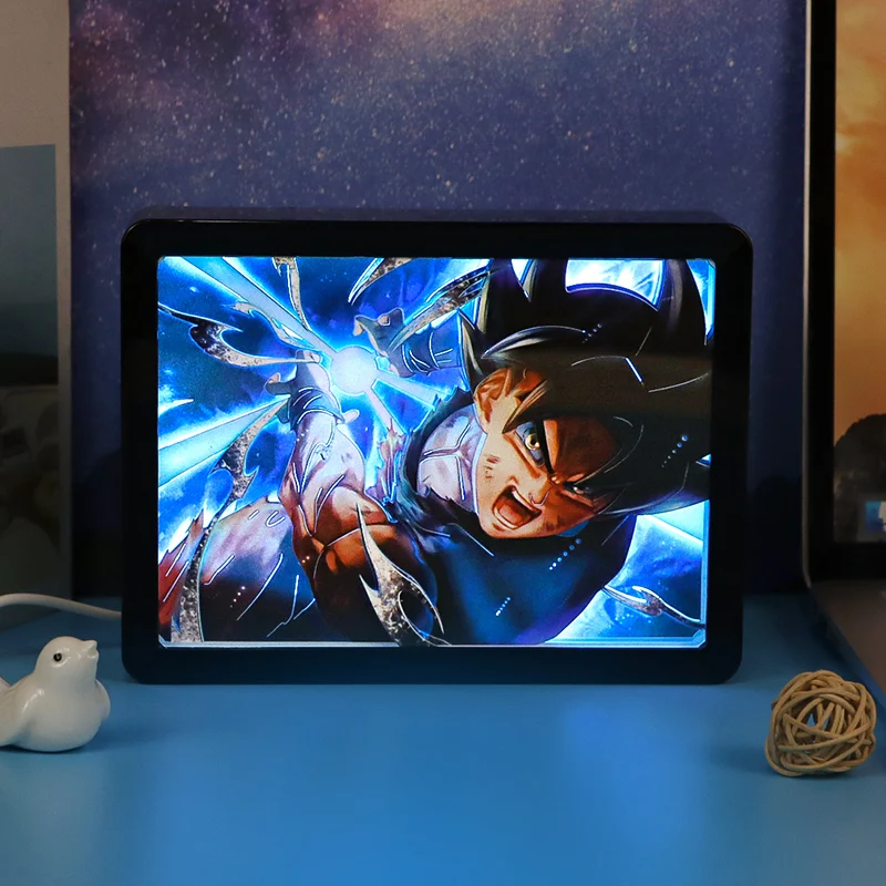 Gifts Anime Light Box Custom Dragon Balls Anime Manga Saiyan Action Figure Nightlight Lamp LED Night Light Anime Gift Items
