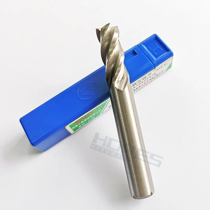 HSS-Al Spiral flutes 4T end milling cutter diameter 1.5-20mm with extra length CNC machining cutting tools