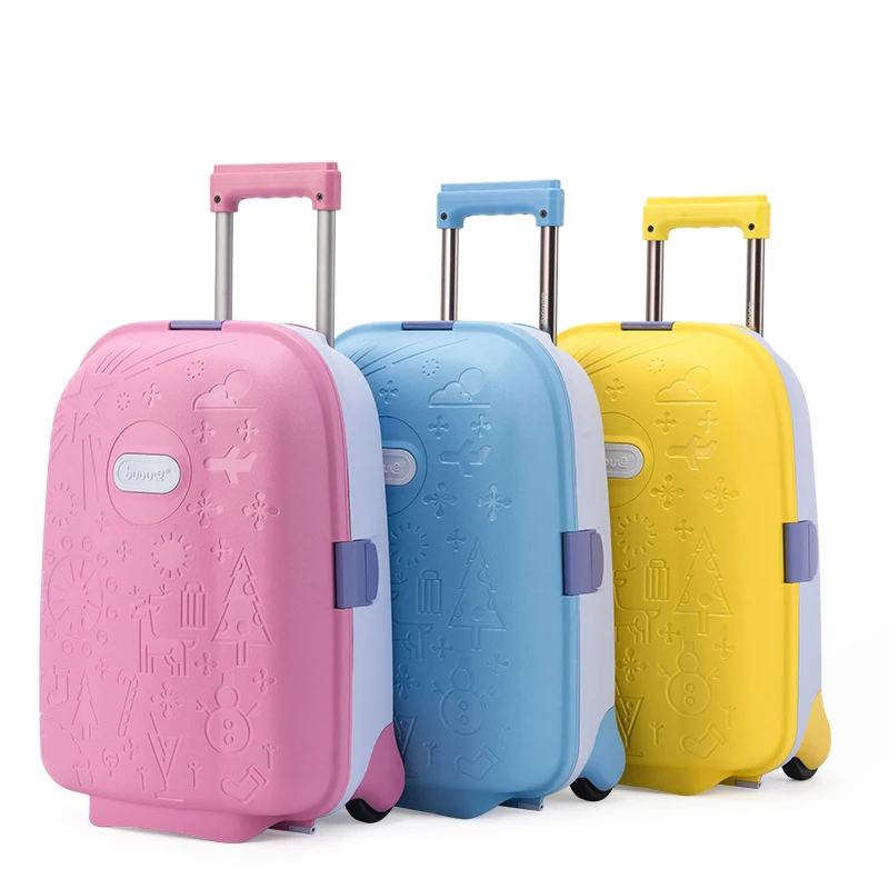 17 inch PP kids travelling trolley luggage fashion carry suitcase for children durable hardshell cute kids suitcase