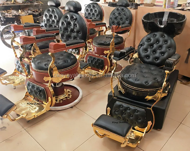 Men salon furniture barbershop supplies antique barber chair hydraulic metal hairdressing chairs