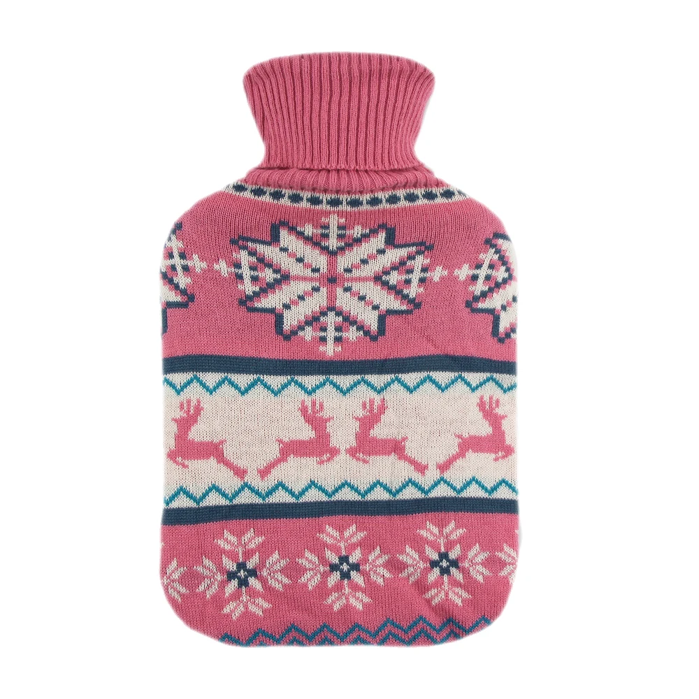 cheapest price 1l / 2l bs 1970:2012 ce knitted cover for hand warmer hot water bottle bag natural rubber