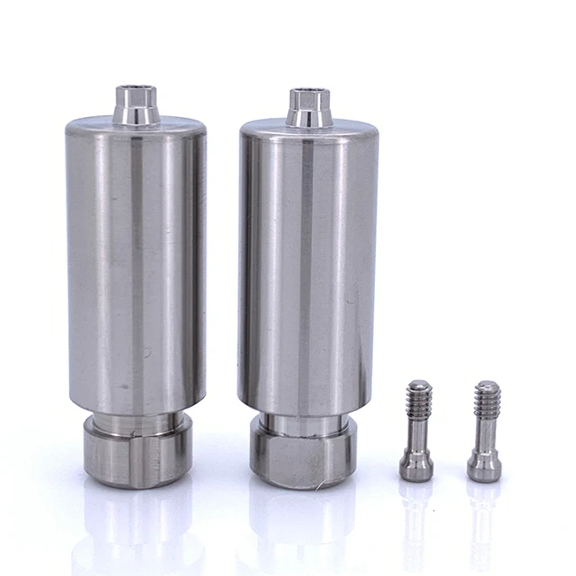 dental implant titanium grade 5 pre-milled blank premill abutment for nobel active RP 4.3 with 2 screws
