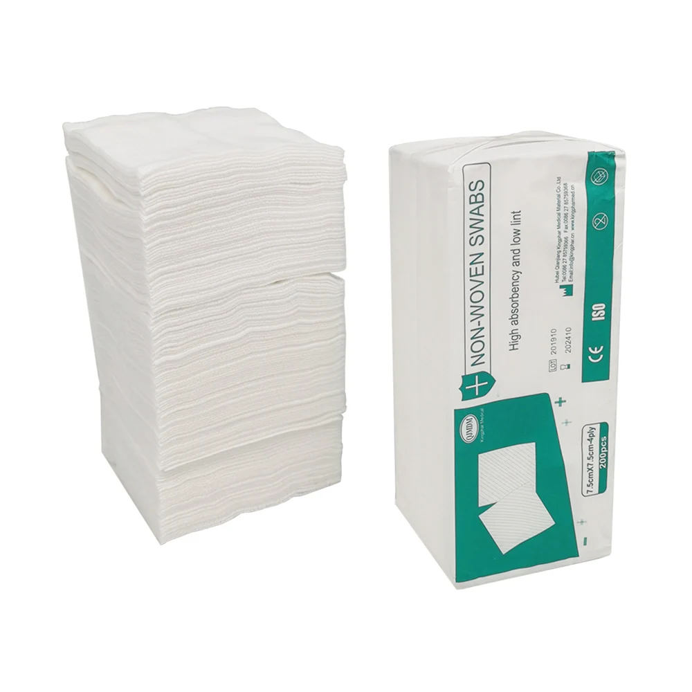 North American Device supplier SOFT  NON-WOVEN FOR OUCHLESS REMOVAL non-woven pads 4*4 sterile dental 2*2 Non-Woven sponges