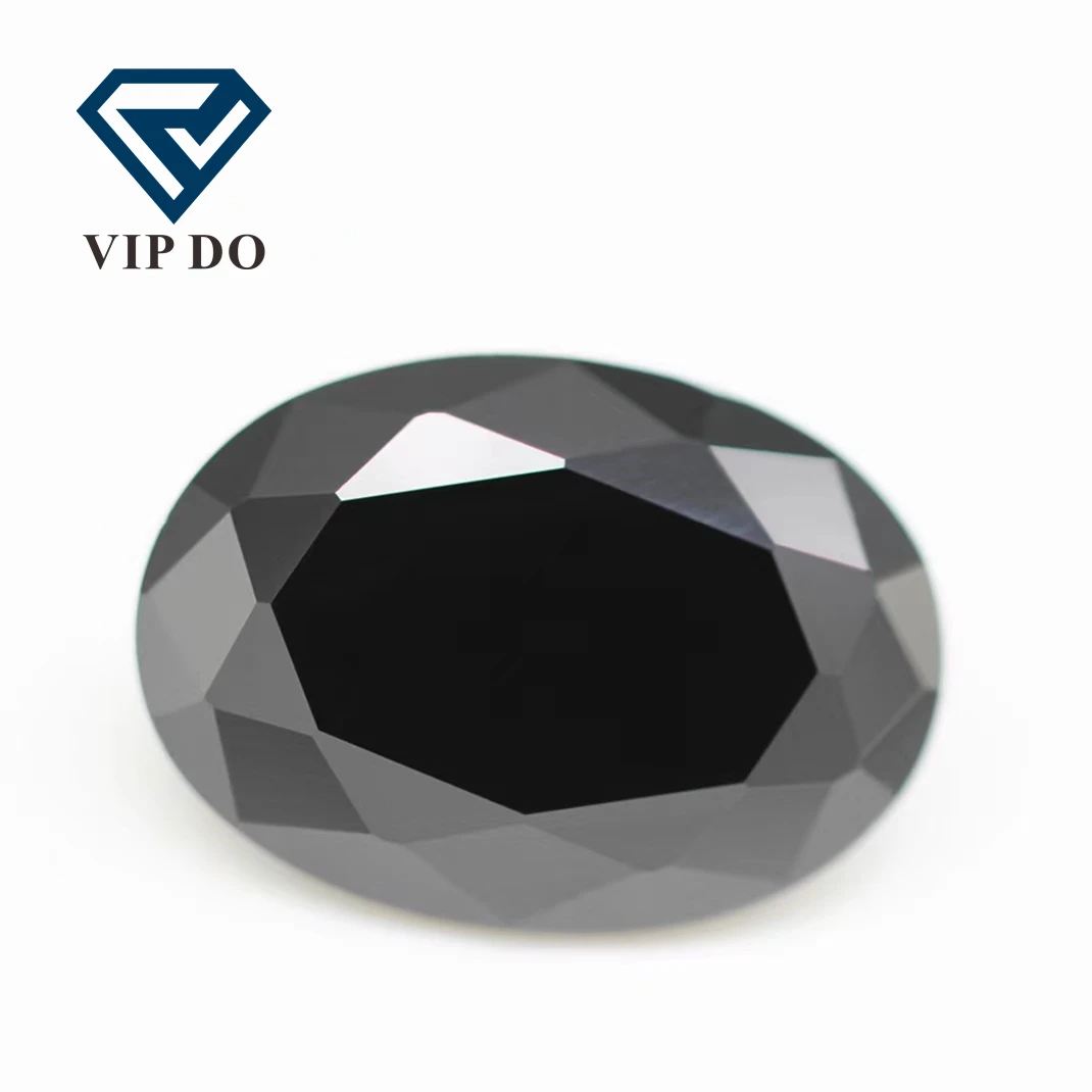 Hight quality black color clarity oval cut moissanite loose diamond GRA Certificate moissanite fancy oval shape