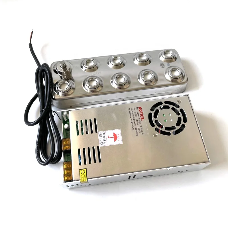 10 головок 300 вт ультразвуковой увлажнитель DC48V ультразвуковой датчик распыления и генератор, используемый на садовом пруду