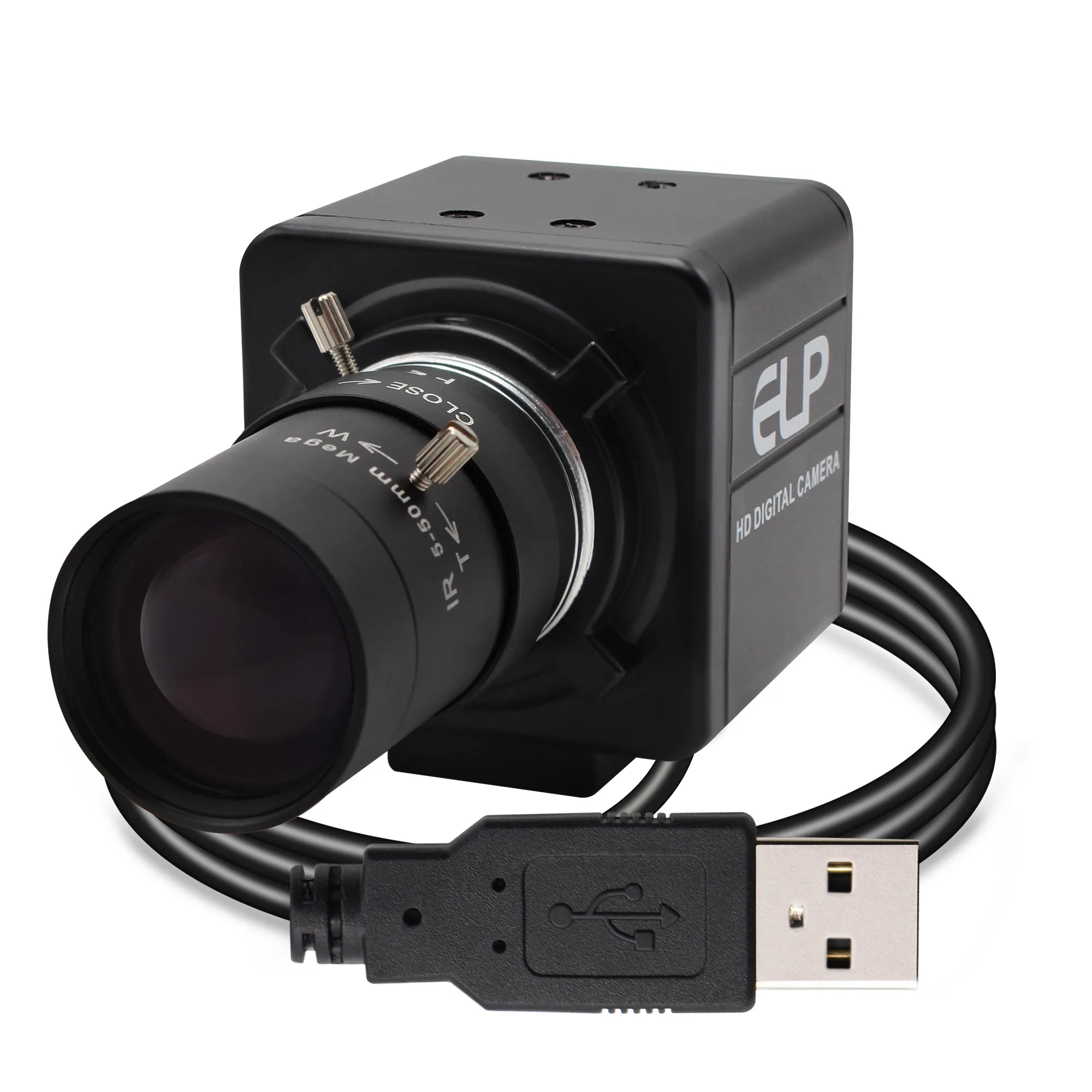 ELP 3MP Aptina AR0331 H.264 MJPEG UVC Plug and Play CS Mount Varifocal Zoom Lens WDR USB Camera for Windows Linux Android