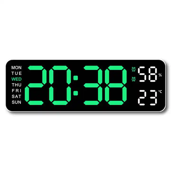 5503 Multifunctional Led Digital Table Clock 2 Set Alarm Date Temperature Week Display Usb-powered Wall Clocks