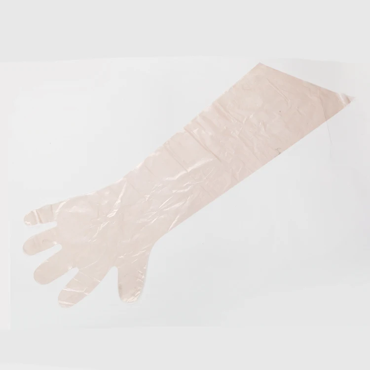 shoulder length veterinary insemination hot selling long sleeve veterinary pe pve gloves artificial insemination gloves