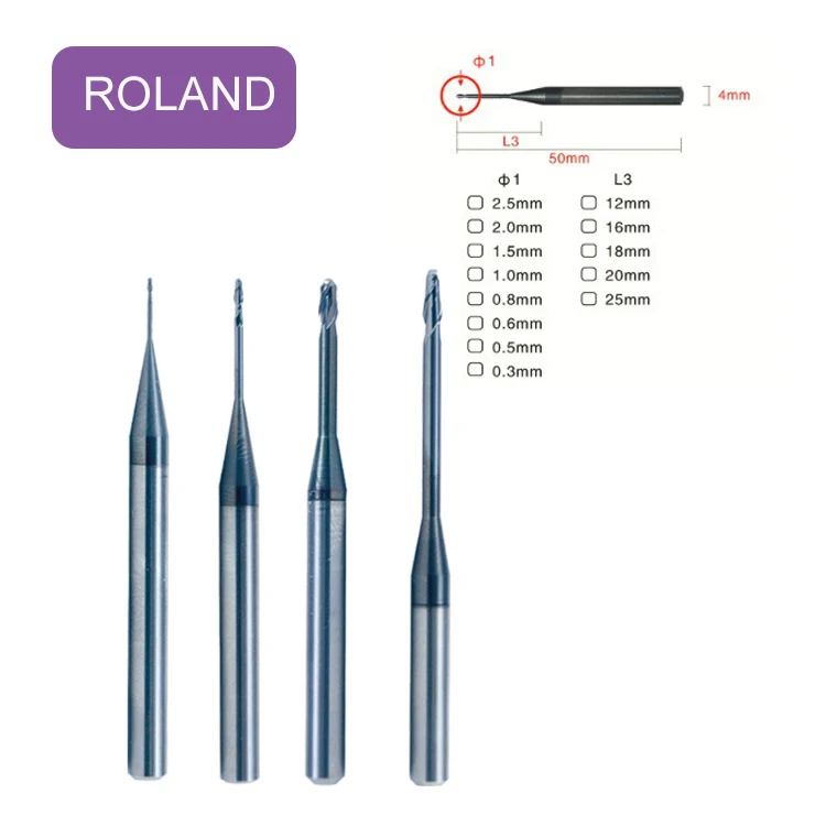 High Quality Dental Cadcam System Diamond Coating Zirconia Blocks Milling Burs