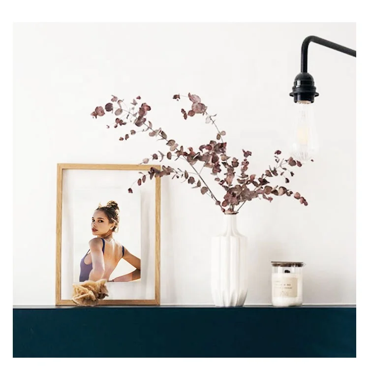 Floating Double Sided Glass Picture Acrylic Wall Art Pressed Flower Wood Hanging Wooden Photo Frames