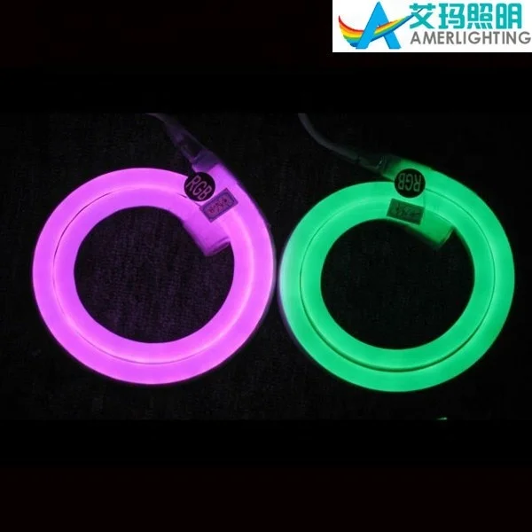 supper brightness 110v 220v color jacket flexible led neon in green color