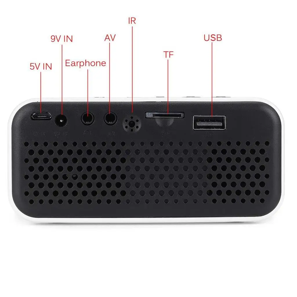 Hot selling video projector yt500 large screen 1000m lumen 24 ANSI support 1080p resolution mini portable projector