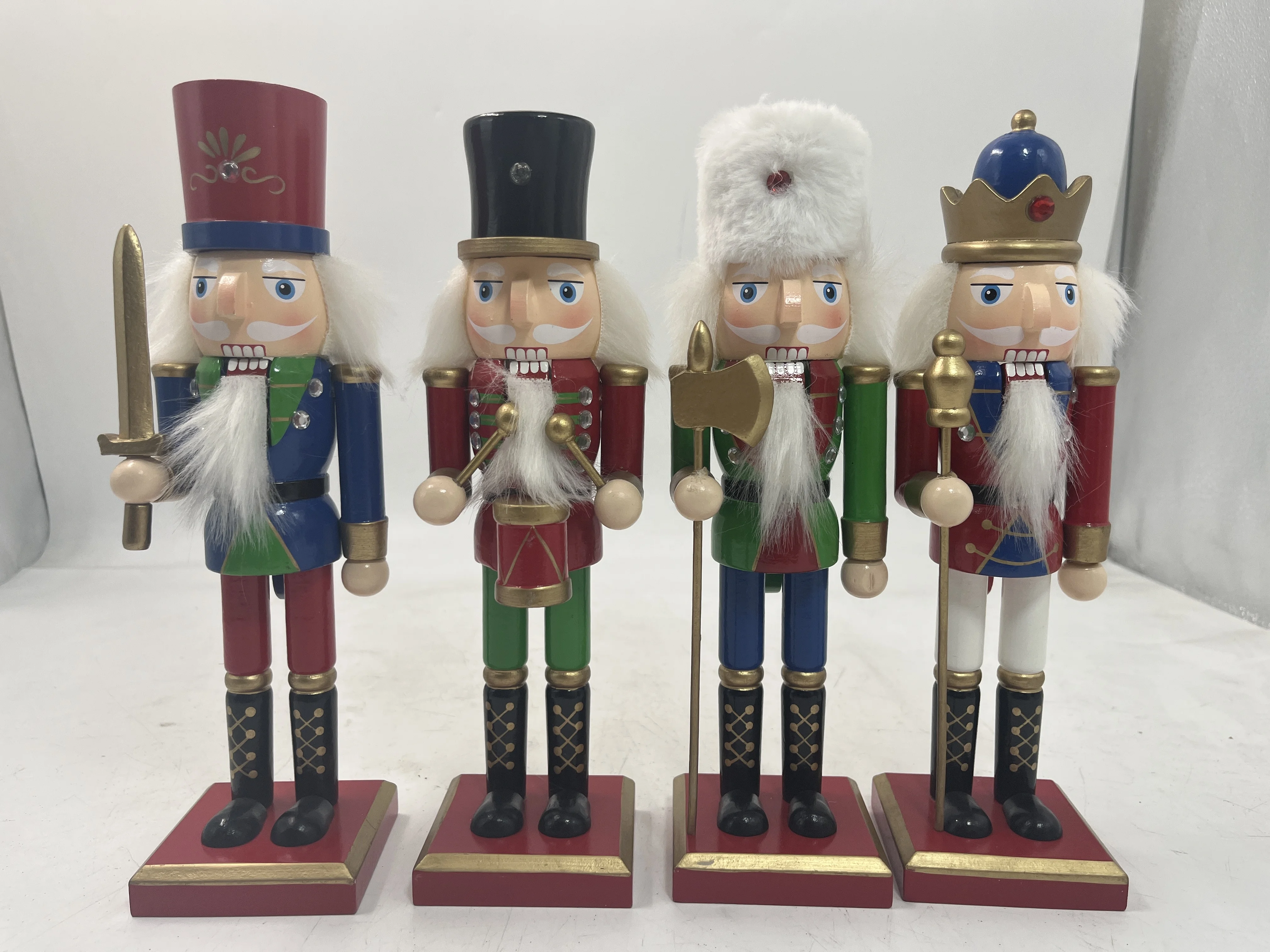 Wooden Puppets King Soldier Nutcracker Christmas decoration figure