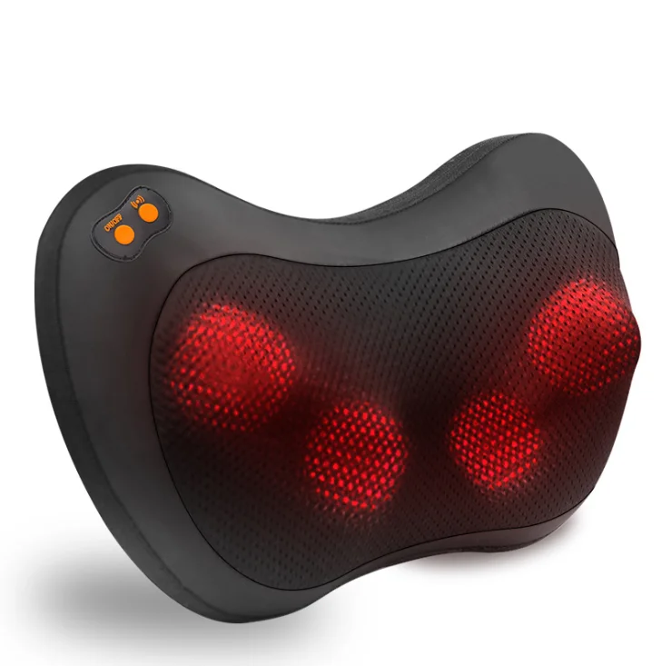 Автомобильная домашняя массажная подушка, электрическая Массажная подушка для шеи, плеч, спины, массажная подушка с подогревом