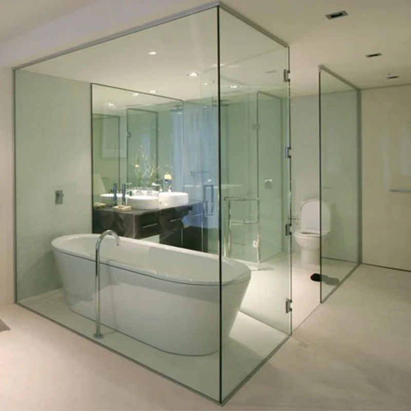 Simple Installation square glass shower rooms and shower enclosure