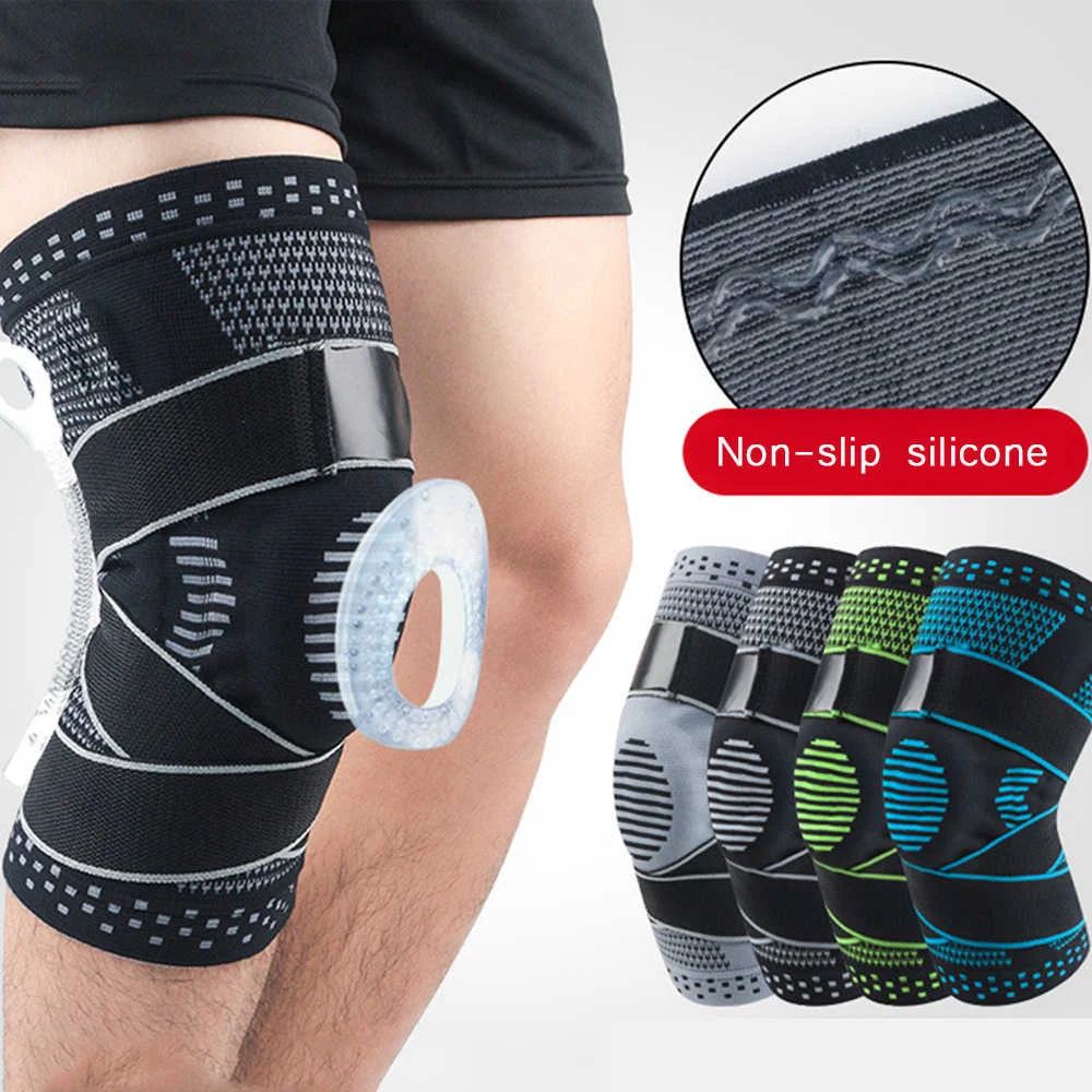 
2021 New 3D Knitted Knee Support Knee Compression Sleeve Knee Brace for Running, Meniscus Tear, Arthritis, Joint Pain Relief 