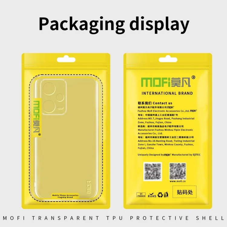 MOFI Anti Scratch TPU Wholesale Phone Case for Xiaomi Redmi Note 12 Pro 5G mobile back cover dropshipping