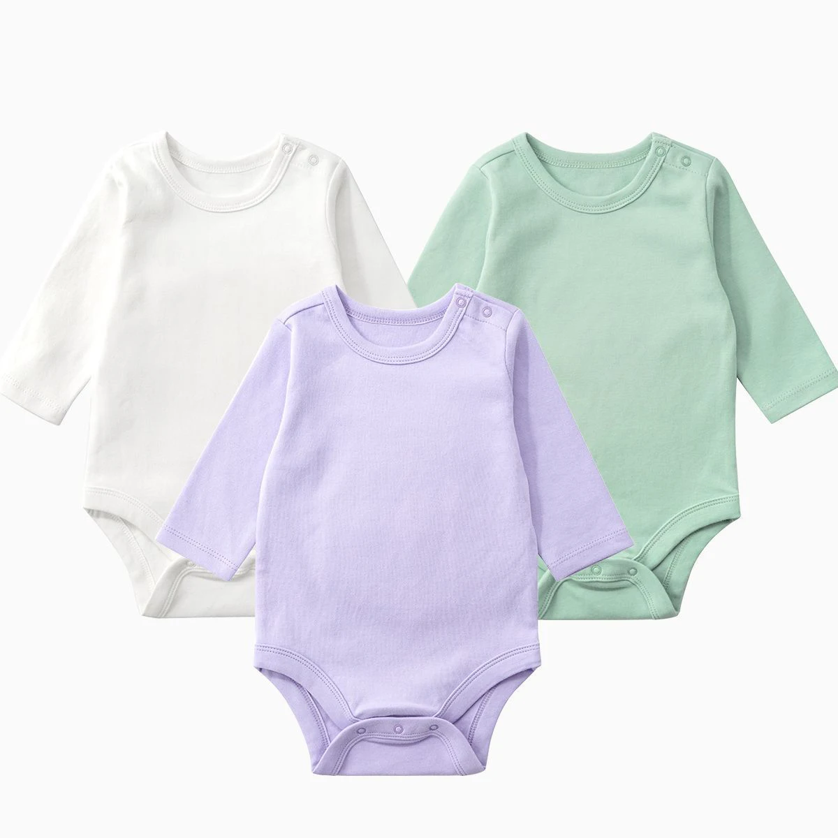 Hot sale 100% cotton plain long sleeve autumn knit newborn clothing baby rompers(old) for boys