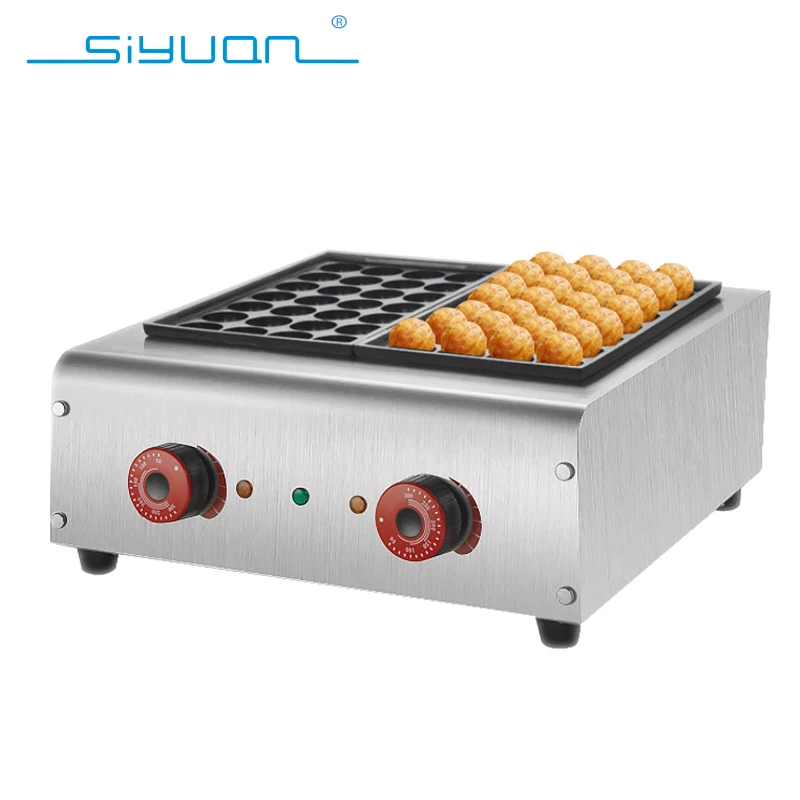 Wholesale Electric Fish Ball Grill Oven 2 Plates Octopus Balls Furnace Japanese Takoyaki Maker Machine