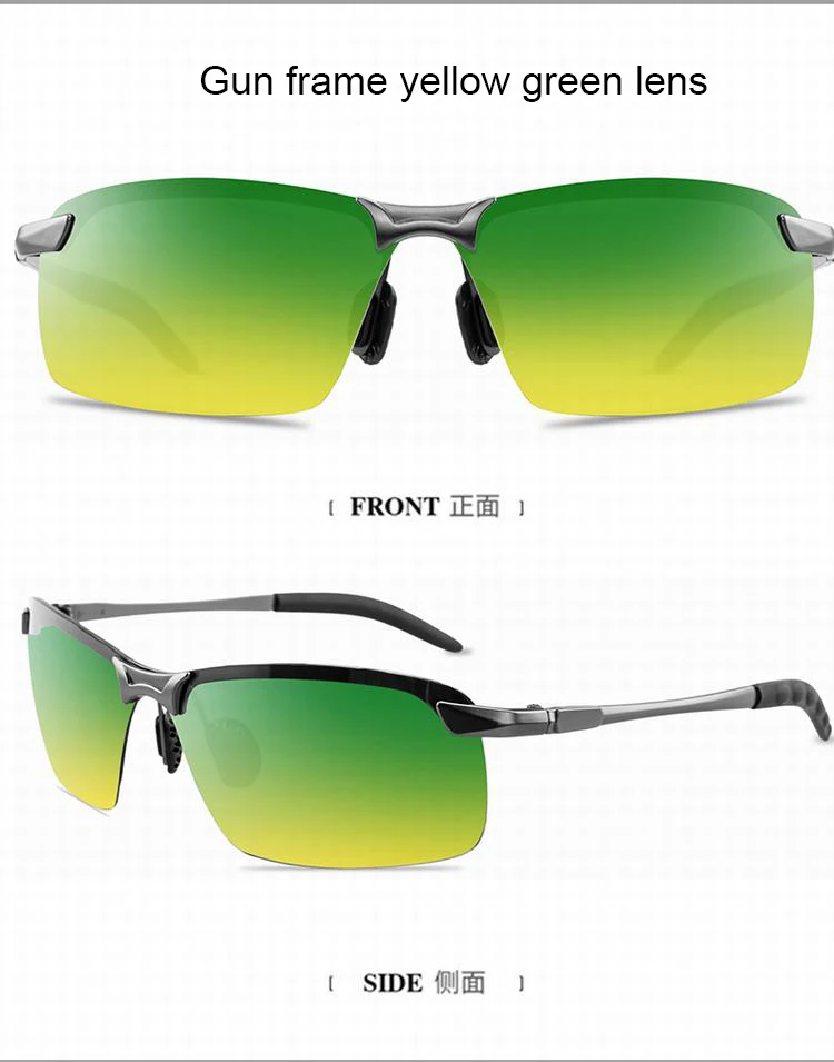 
3043 Fashion Cycling Driving Change Color Alloy Frame Glasses Photochromic Lens Polarized Men Sunglasses 