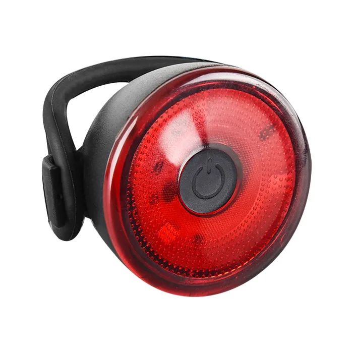 Red Round Night Riding Battery Operated Waterproof Warning Bicycle Seatpost Light outdoor hiking bike light for night