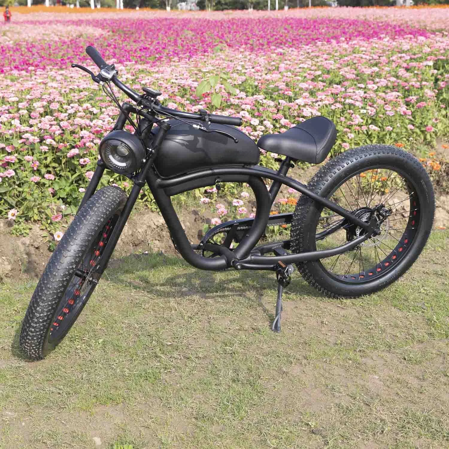 2024 новый классический винтажный круизер E велосипед ретро Электрический cafe racer пляжный Круизный