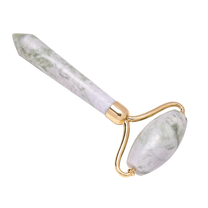  Natural Authentic Noiseless Jade Stone Roller Healthy Face Massage and