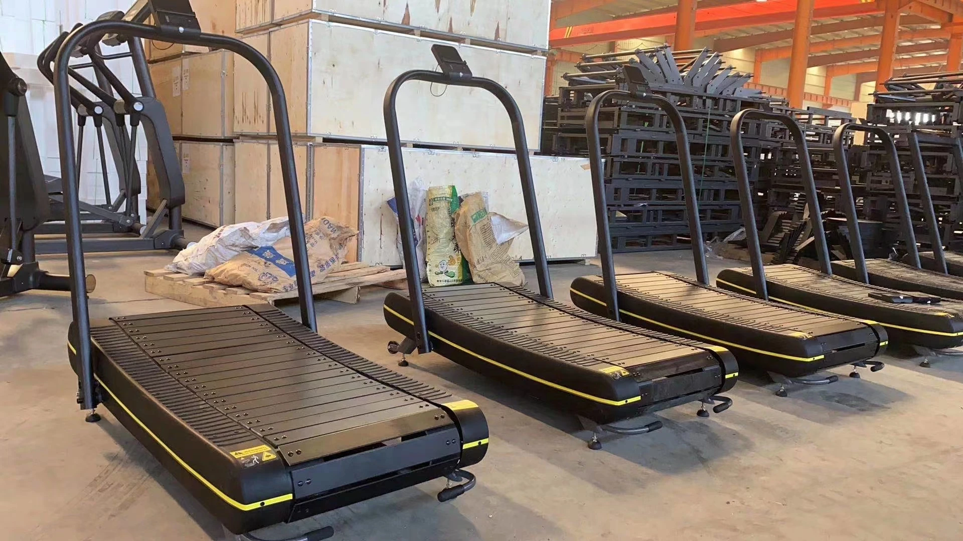 Commerical Heavy Duty Self-generating Unpowered Treadmill Air Runner Non-motorized Unpowered LED Curve Treadmill With Resistance