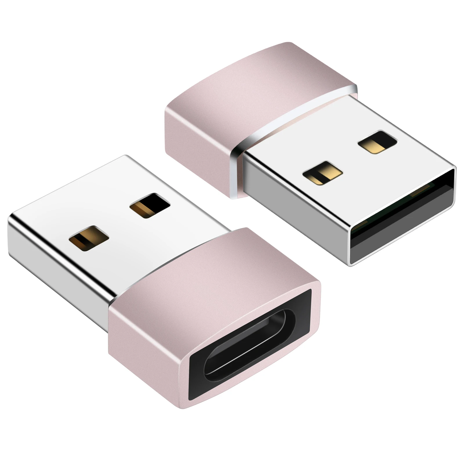 Wholesales Price Aluminum Alloy Rose Gold OTG Converter USB-C to USB A Adapter