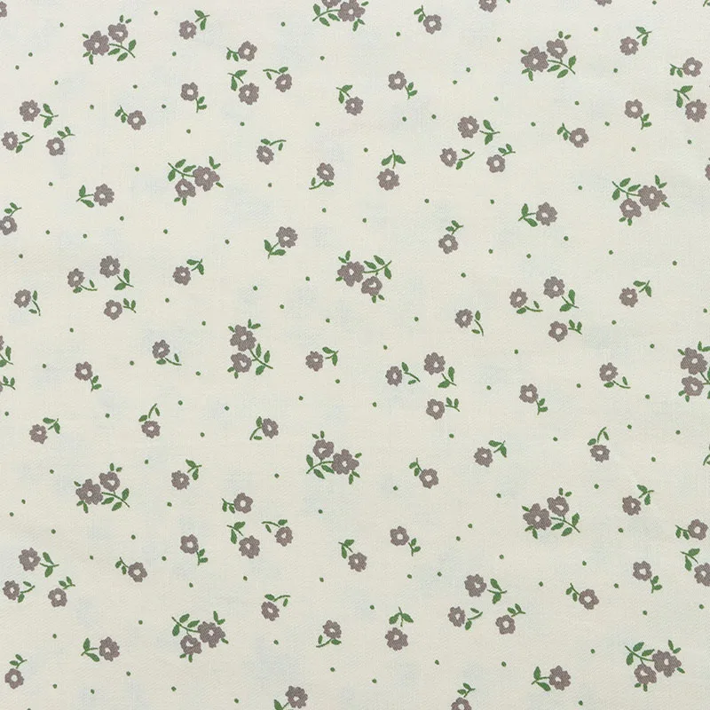 New Product Soft  Warm Print Cotton Twill Weave Children Clothes Women Pants Dress Shirt Material Floral Fabric