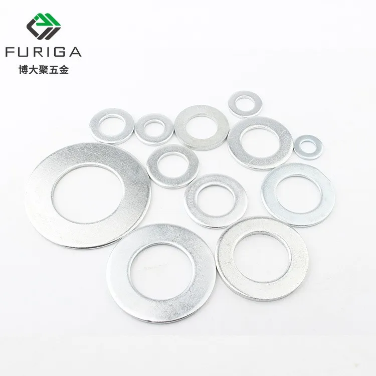Factory direct sales of high standard carbon steel galvanized thin round hard flat washer