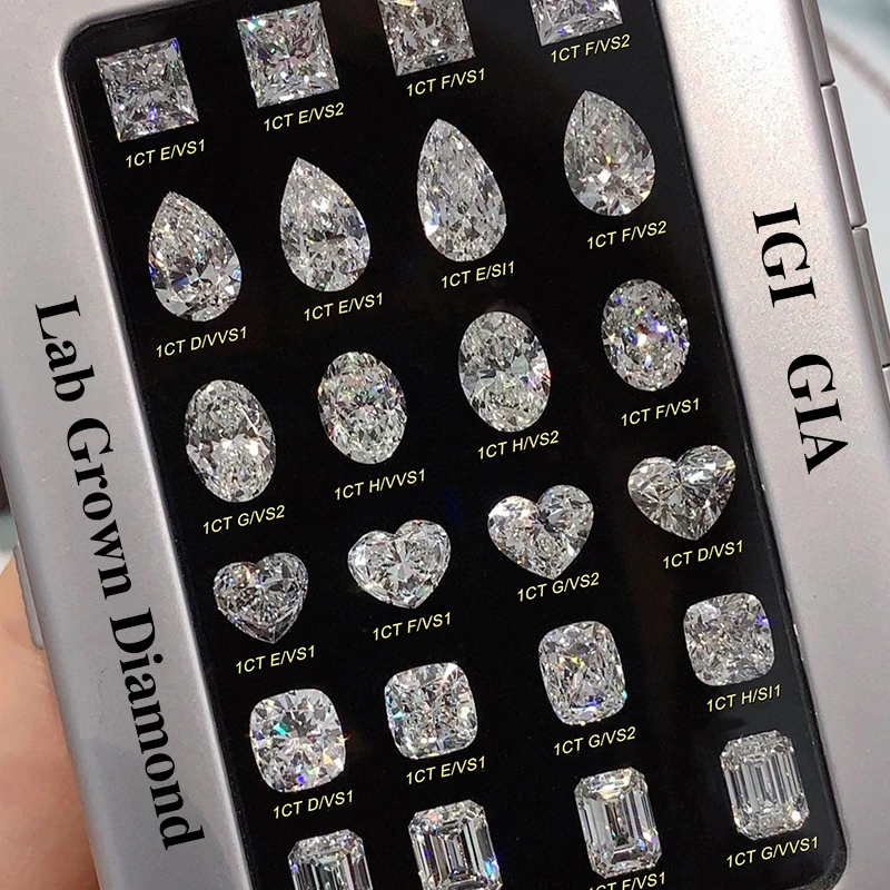 CVD HPHT  Lab Diamond D E F Color 1carat 2carat 10carat Loose Diamond Stones Wholesale IGI GIA Certificate Lab grown Diamond
